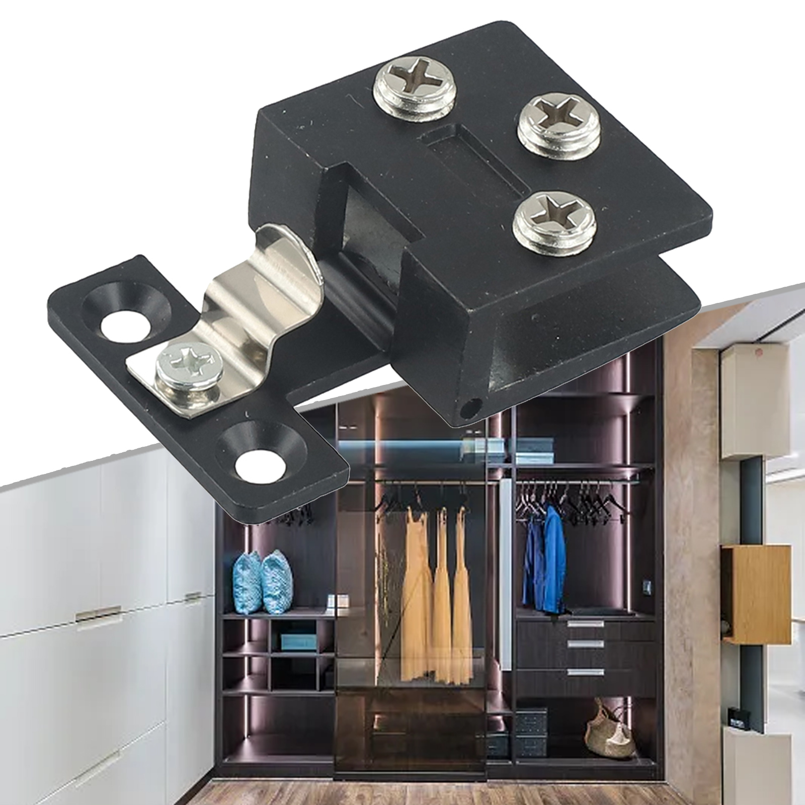 Furniture Hardware Display - Punch-free Wine Cabinet Glass Hinge Glass