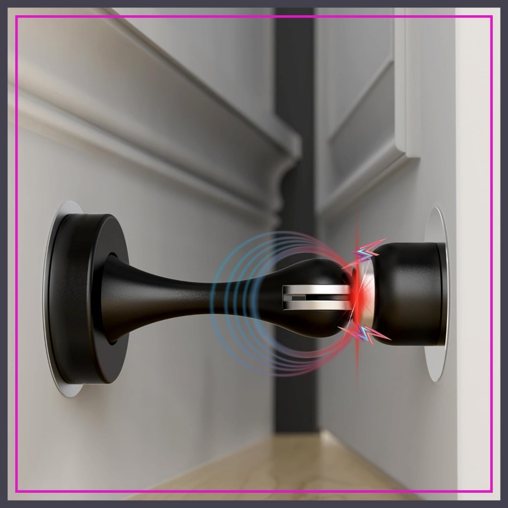 Magnetic Catch Door - Magnetic Door Stop with Self-Adhesive Pads,