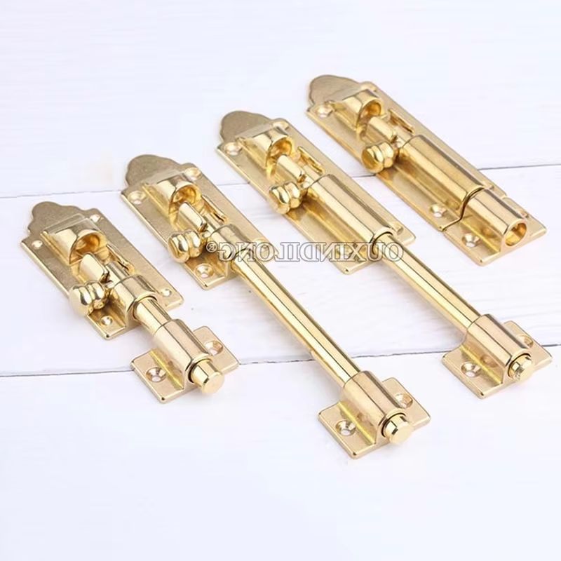 Barrel Bolt Slide - Antique 4PCS Heavy Solid Brass Door