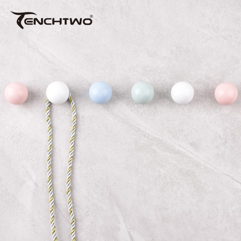 Round Ceramic Hook Clothes Han - Furniture Hardware Kit 评论和价格
