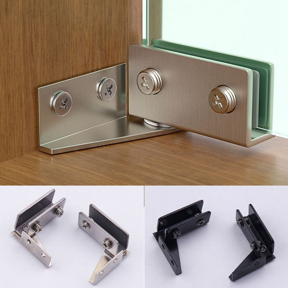 2PCS Non-Porous Glass Door Hin - Furniture Hardware Display 评论和价格