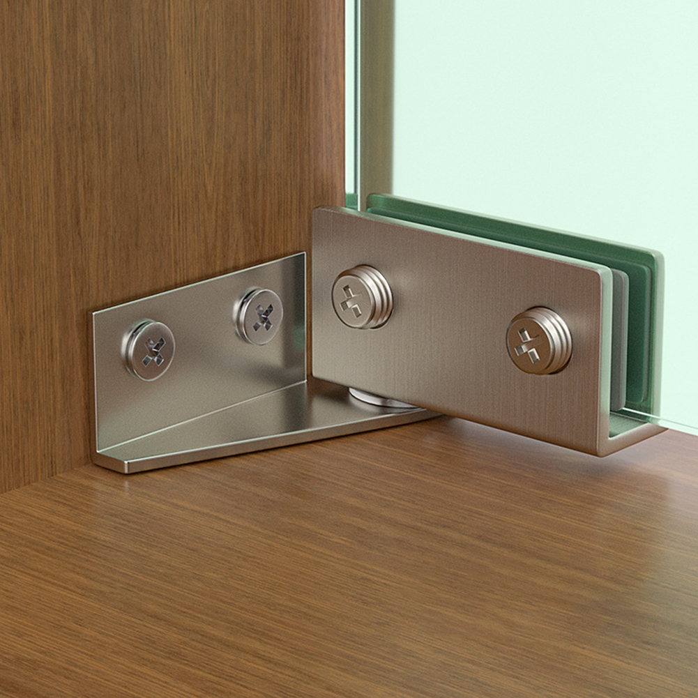 2PCS Non-Porous Glass Door Hin - Furniture Hardware Display 评论和价格