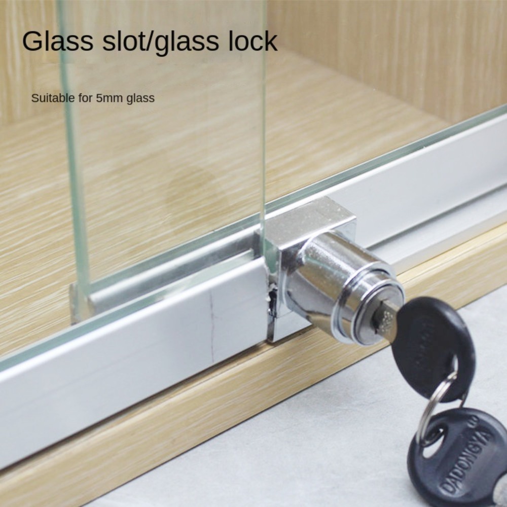 New Zinc Alloy Glass Door Lock - Furniture Hardware Display 评论和价格