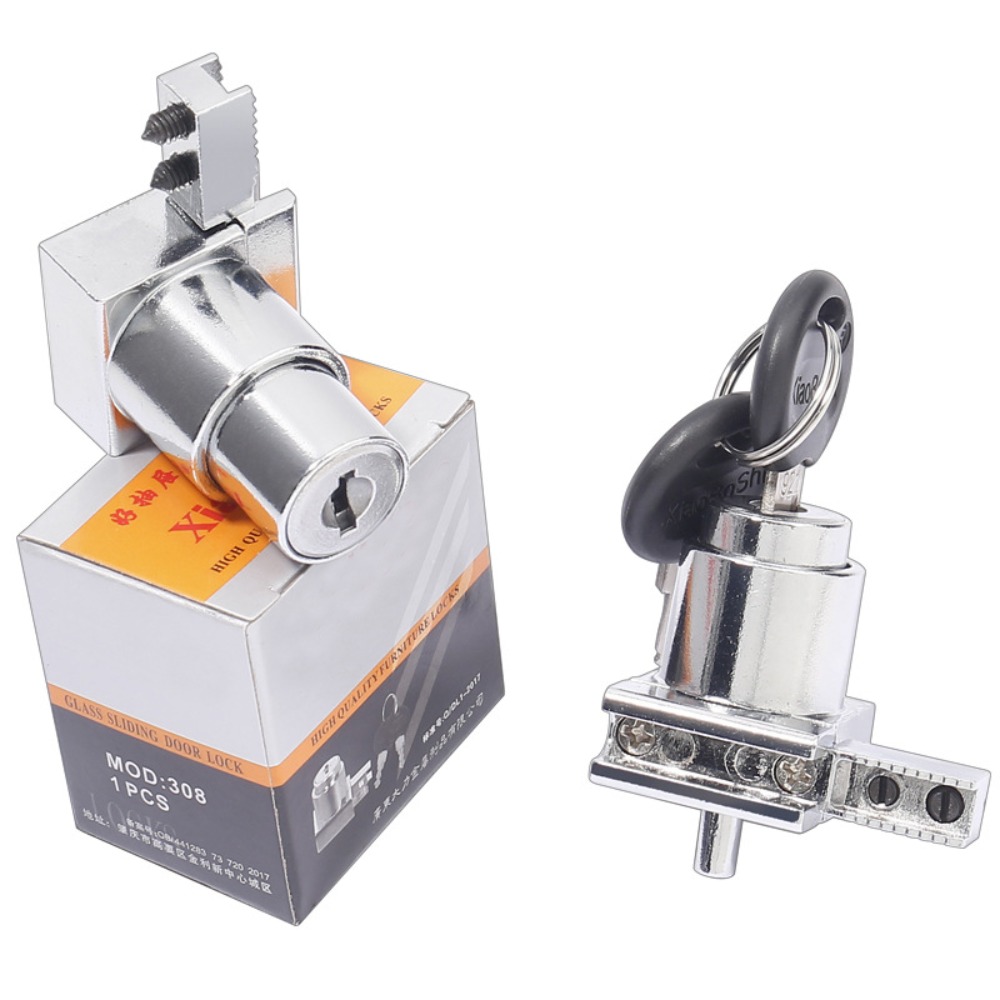 New Zinc Alloy Glass Door Lock - Furniture Hardware Display 评论和价格