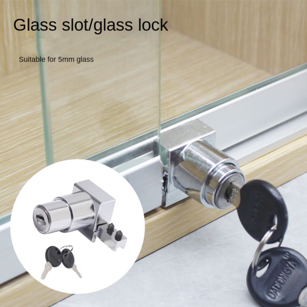 New Zinc Alloy Glass Door Lock - Furniture Hardware Display 评论和价格