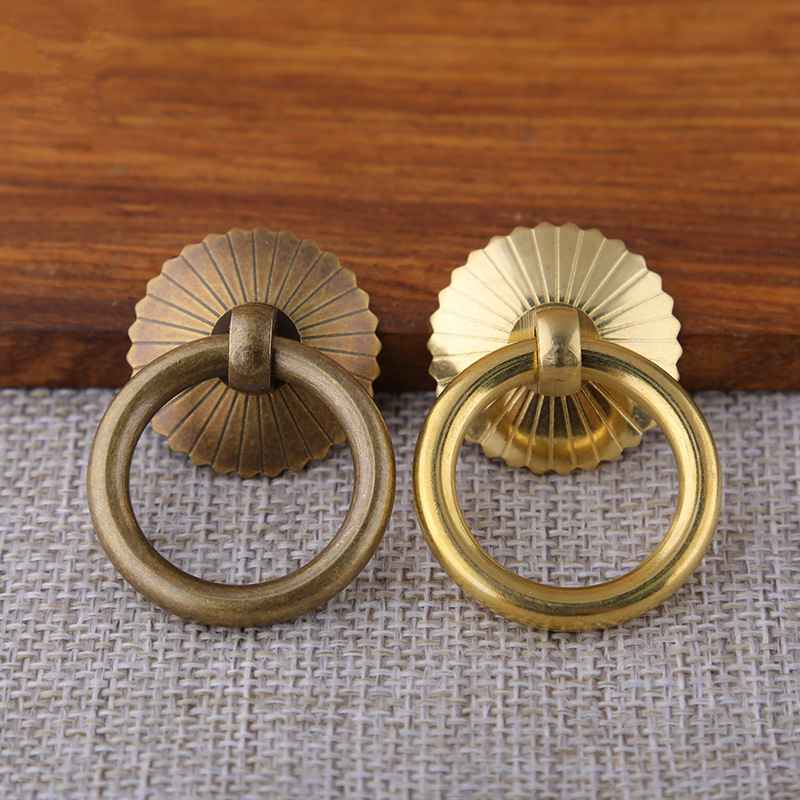 Vintage Brass Cabinet Ring Kno - Furniture Hardware Kit 评论和价格