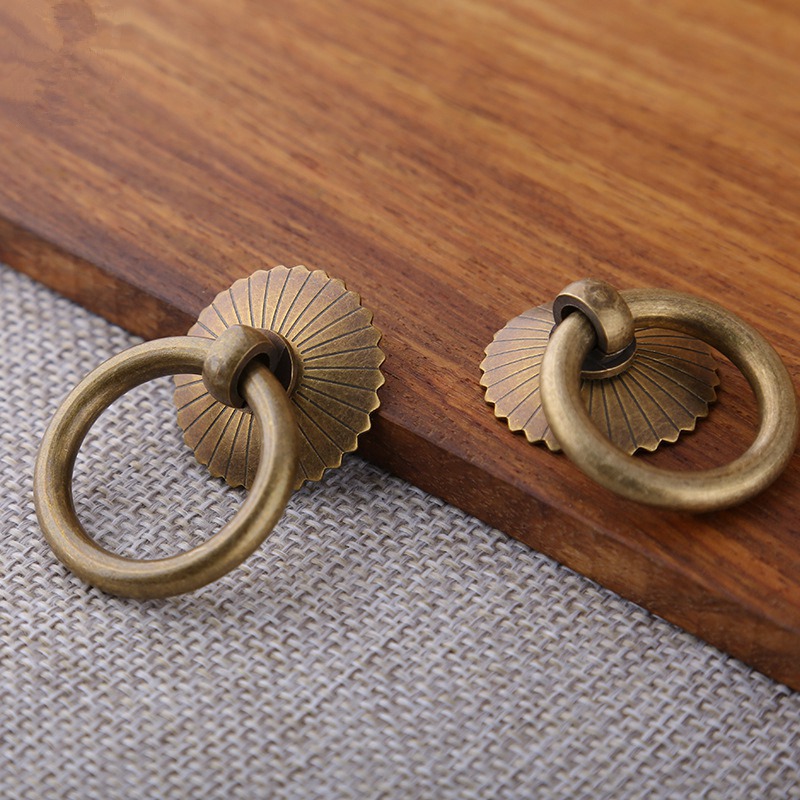 Vintage Brass Cabinet Ring Kno - Furniture Hardware Kit 评论和价格