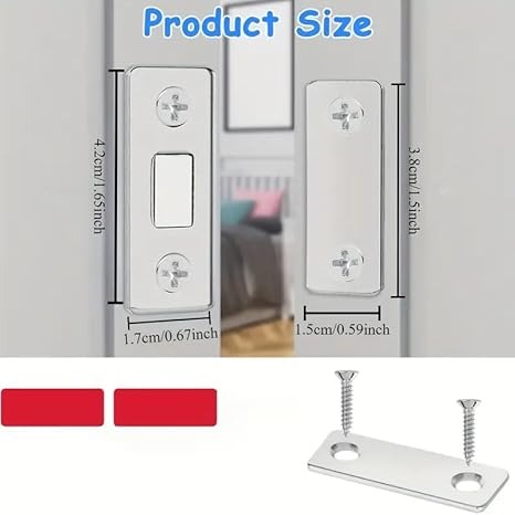 16 PCS Ultra Thin Cabinet Door - Magnetic Catch Door 评论和价格