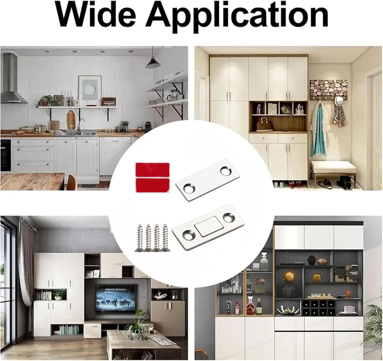 16 PCS Ultra Thin Cabinet Door - Magnetic Catch Door 评论和价格