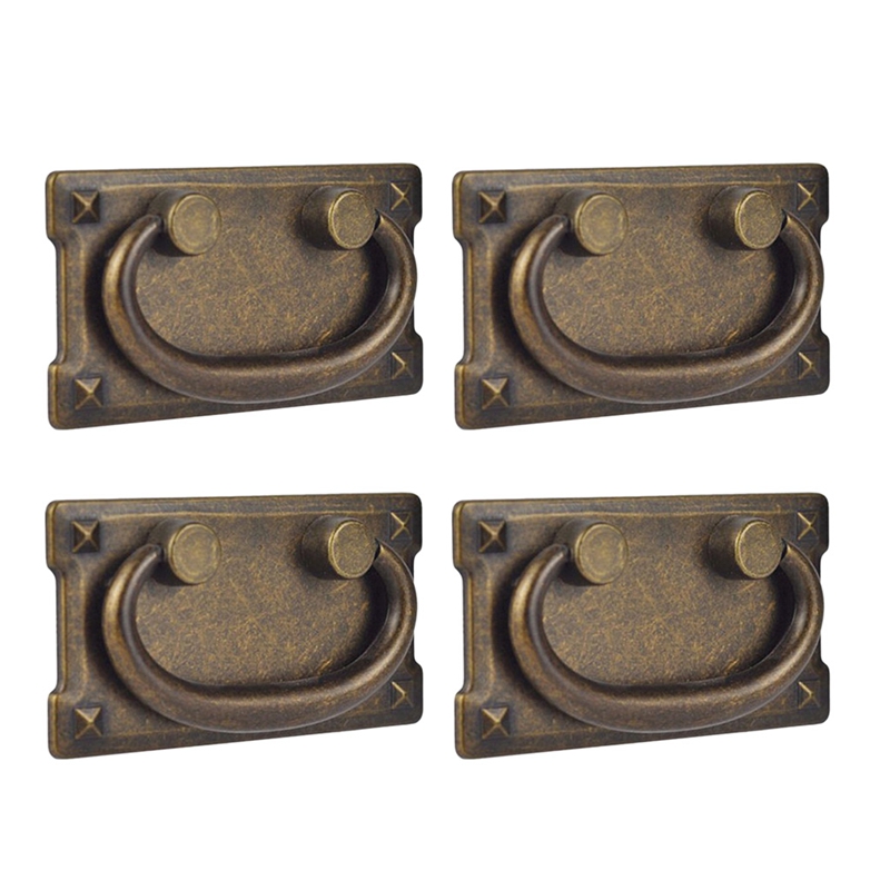 4Pcs Vintage Antique Bronze Dr - Furniture Hardware Parts 评论和价格