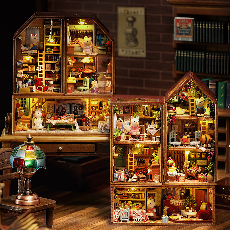 Wooden Dollhouse With Furnitur - Qh Furniture 评论和价格