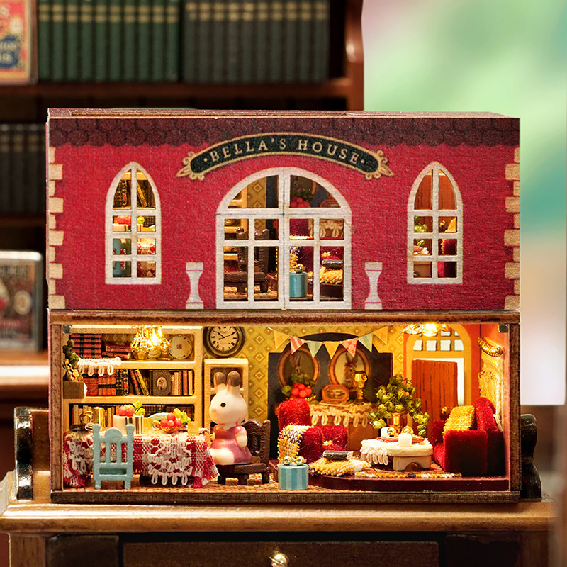 Wooden Dollhouse With Furnitur - Qh Furniture 评论和价格