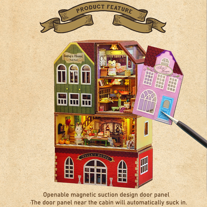 Wooden Dollhouse With Furnitur - Qh Furniture 评论和价格