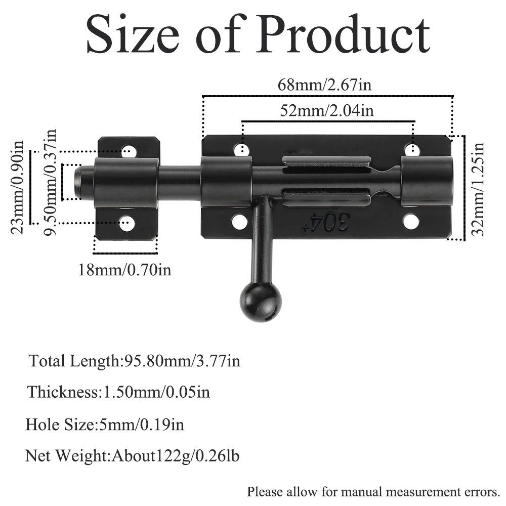 304 Stainless Steel Barrel Bol - Barrel Bolt Slide 评论和价格