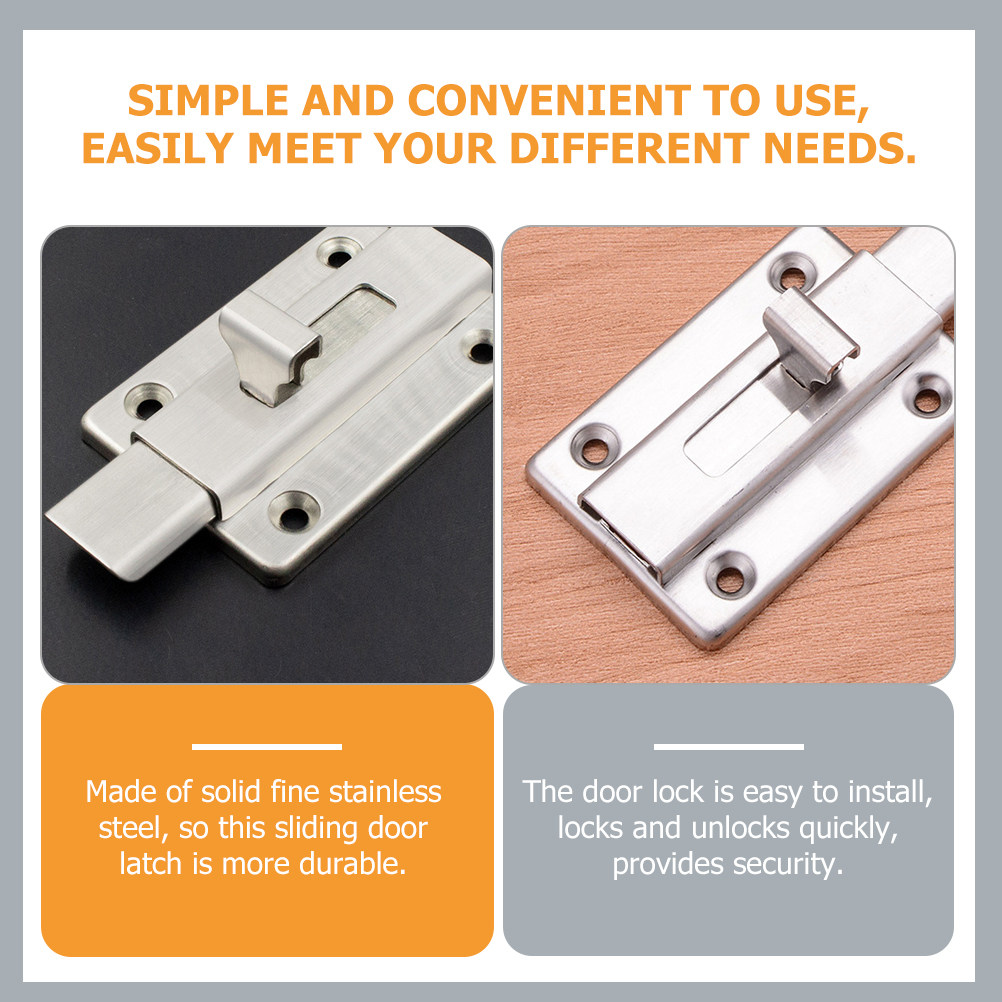 2Pcs Thickened Slide Lock Stai - Barrel Bolt Slide 评论和价格