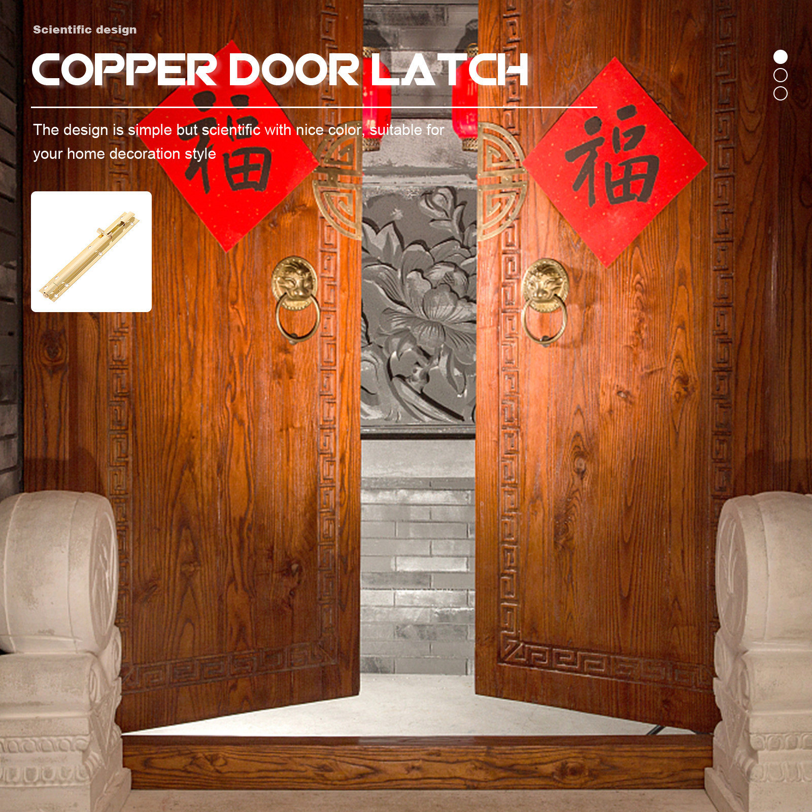 Copper Door Latch Security Sli - Barrel Bolt Slide 评论和价格
