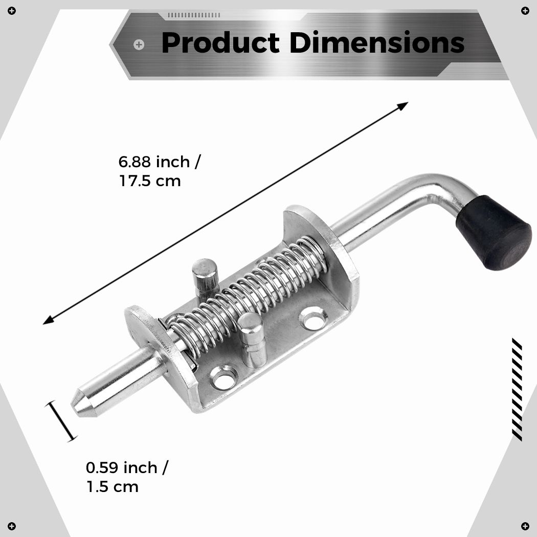 2Pcs Spring Loaded Latch Pin S - Barrel Bolt Slide 评论和价格