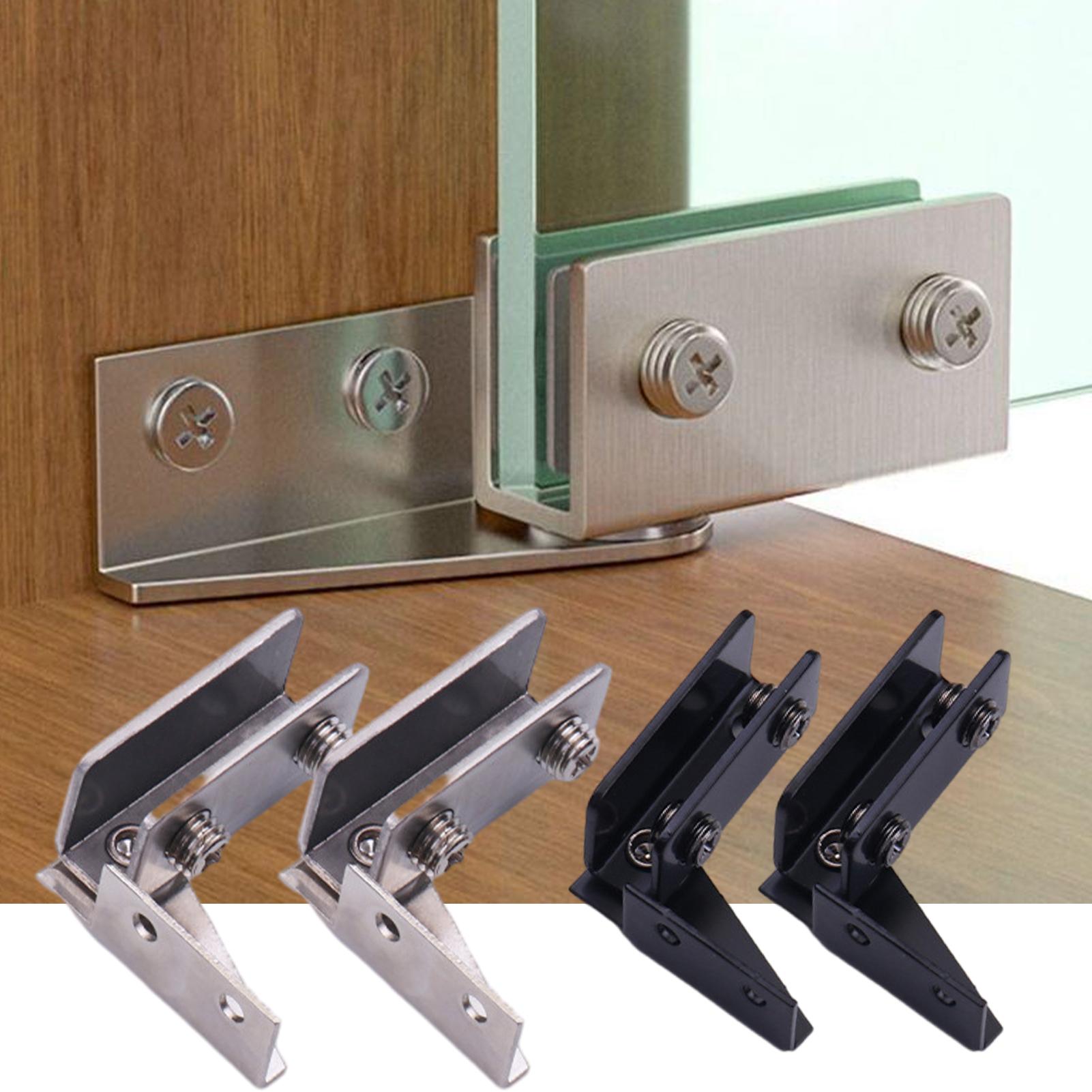2pcs Non-Perforated Glass Door - Furniture Hardware Display 评论和价格