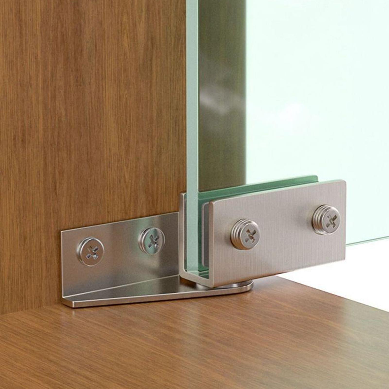 2pcs Non-Perforated Glass Door - Furniture Hardware Display 评论和价格