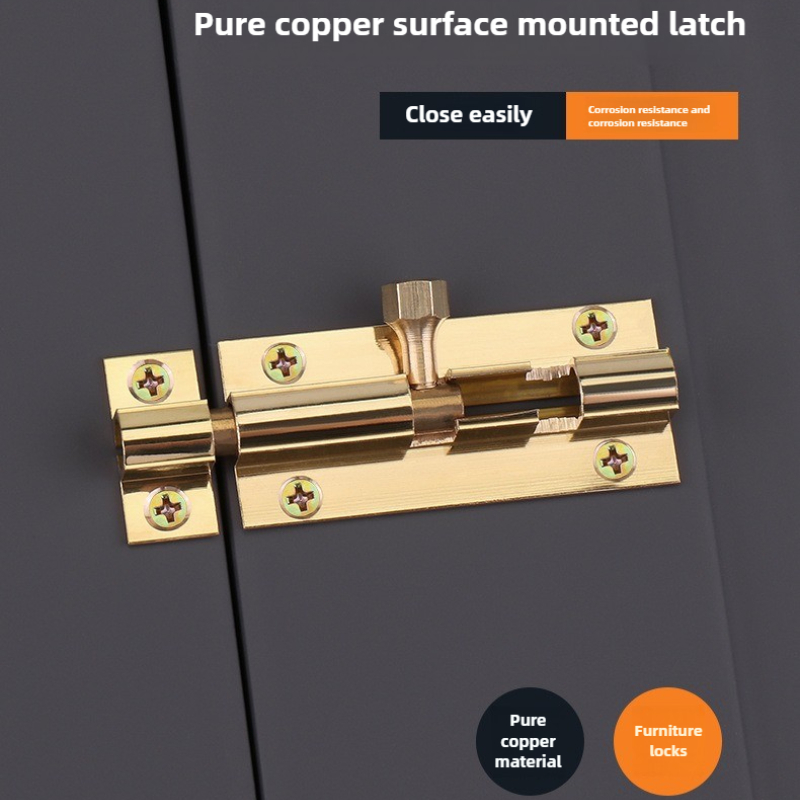 1PCS  Brass Doors Slide Latch  - Barrel Bolt Slide 评论和价格
