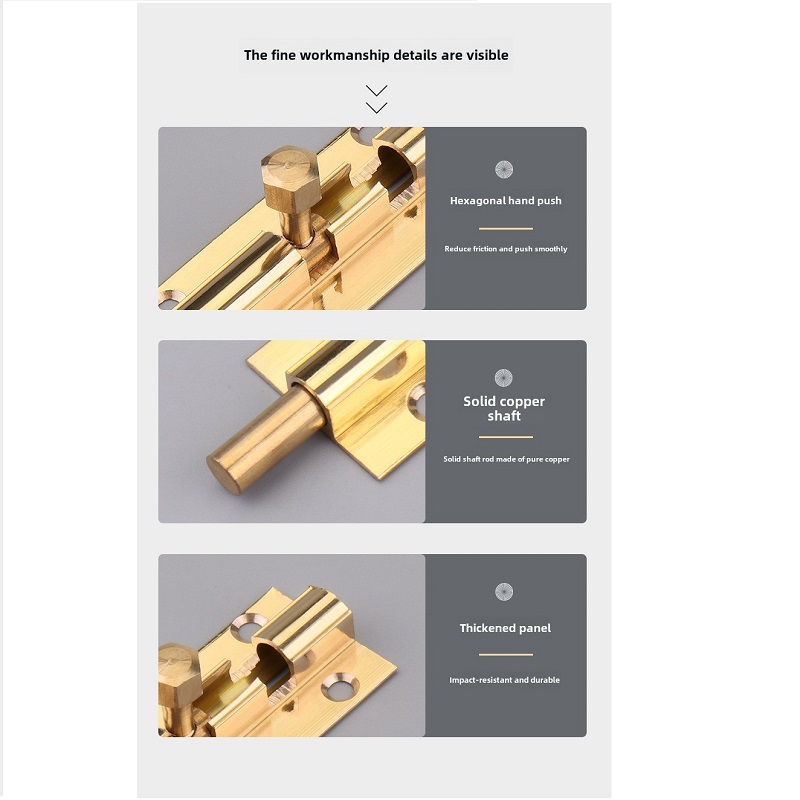 1PCS  Brass Doors Slide Latch  - Barrel Bolt Slide 评论和价格