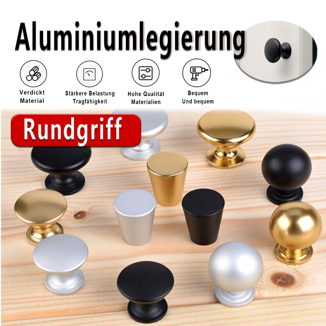 5PCS Aluminum  Kitchen Cupboar - Furniture Hardware Kit 评论和价格