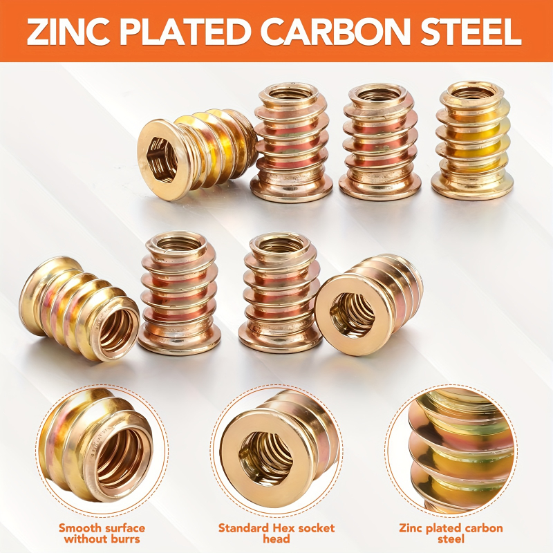 10PCS Nut Threaded Inserts Com - Furniture Hardware Kit 评论和价格