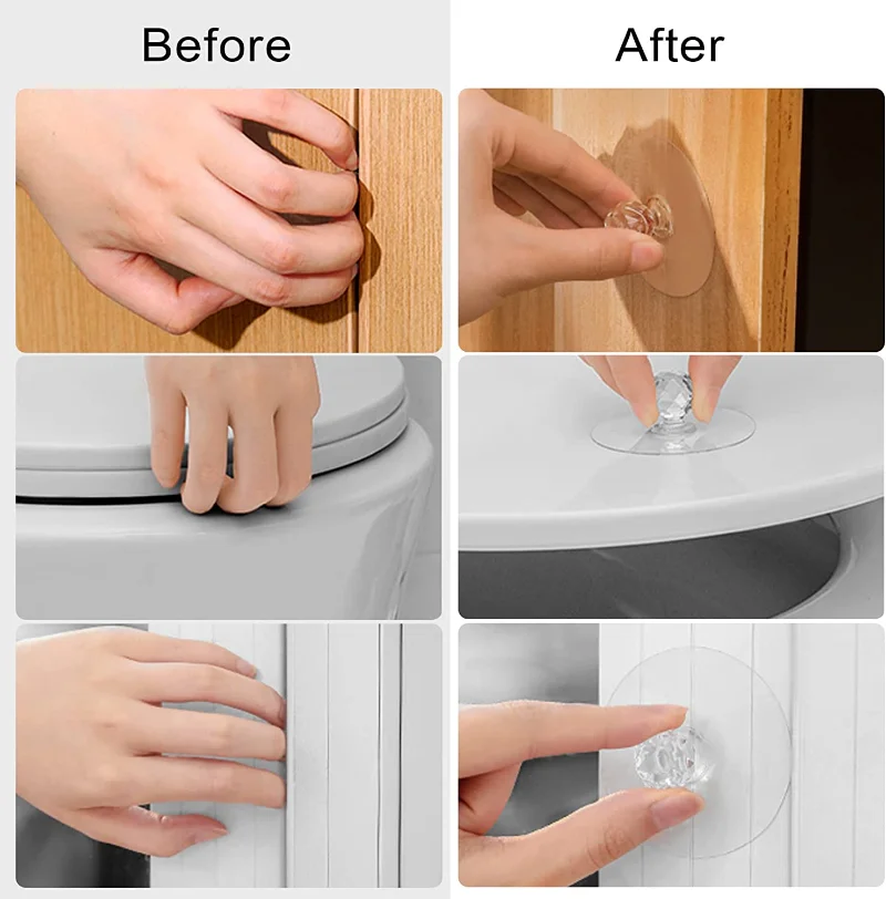 2/10Pcs Punch-free Drawer Knob - Furniture Hardware Kit 评论和价格