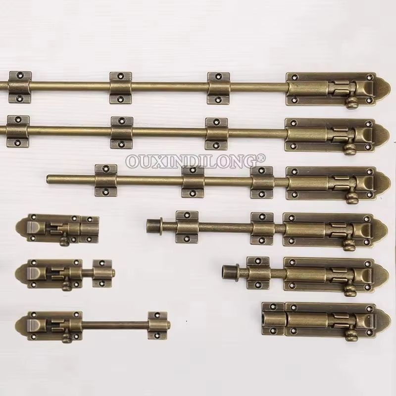 Antique 4PCS Heavy Solid Brass - Barrel Bolt Slide 评论和价格