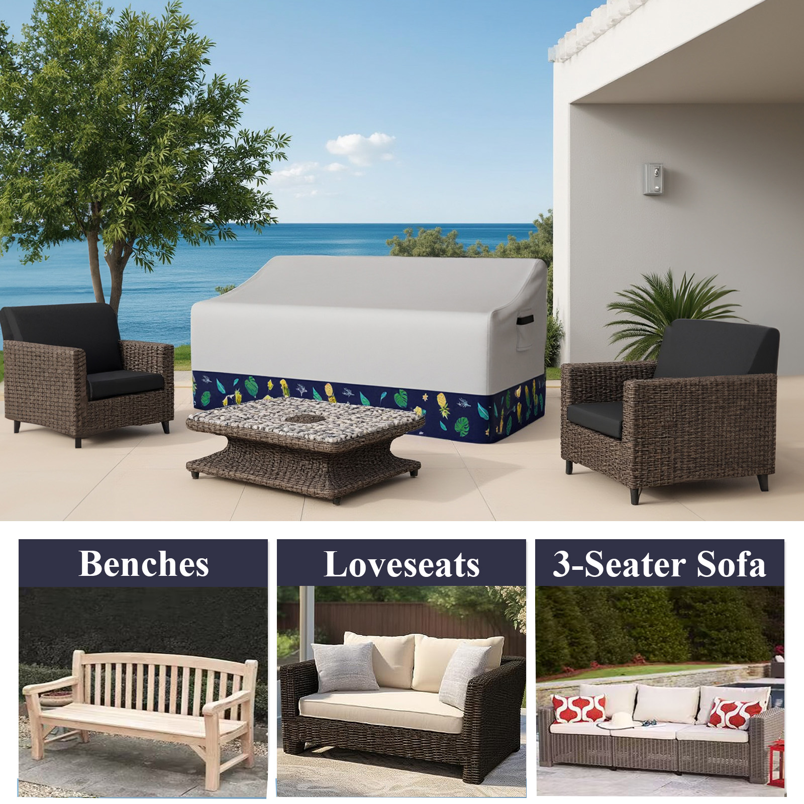 Outdoor Sofa Cover Waterproof  - Furniture Hardware Parts 评论和价格