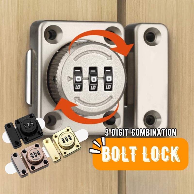 Home Security 3digit Combinati - Barrel Bolt Slide 评论和价格