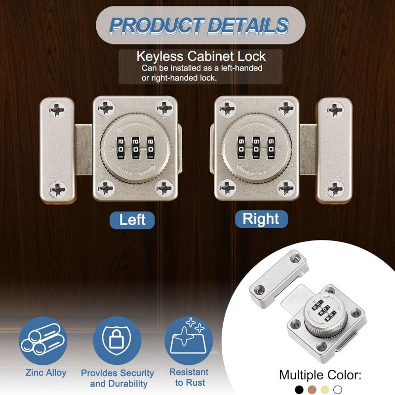 Home Security 3digit Combinati - Barrel Bolt Slide 评论和价格
