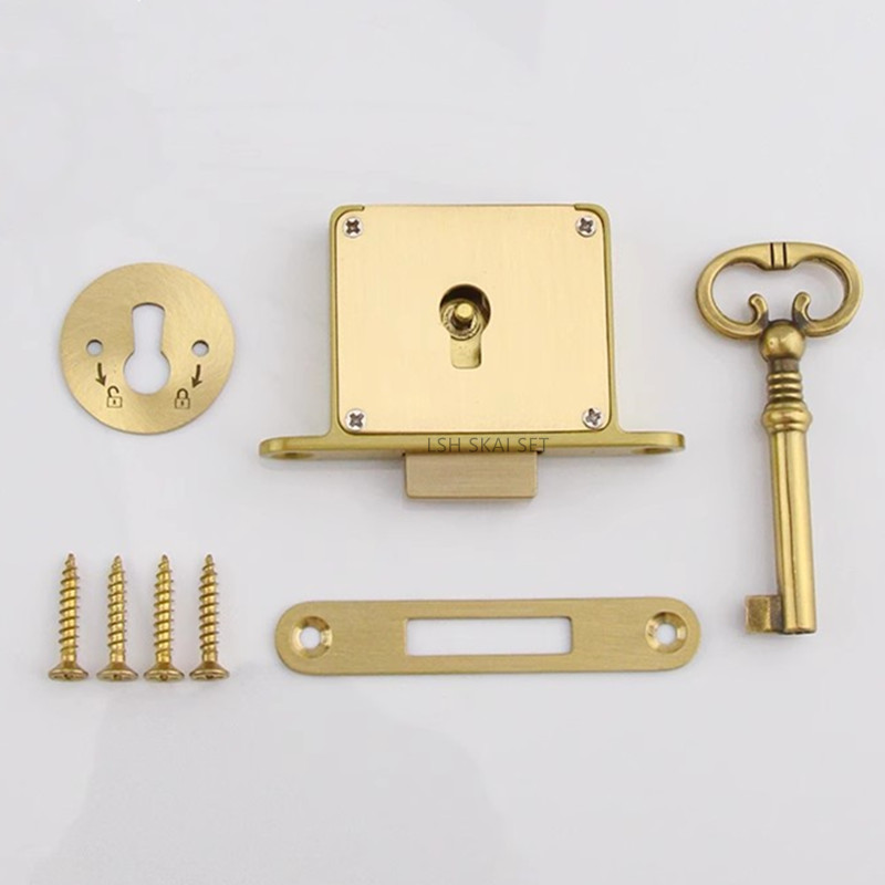 1PC Retro Brass Drawer Lock, O - Furniture Hardware Display 评论和价格
