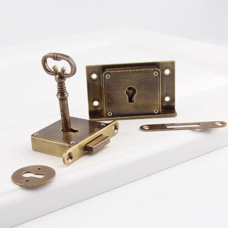 1PC Retro Brass Drawer Lock, O - Furniture Hardware Display 评论和价格