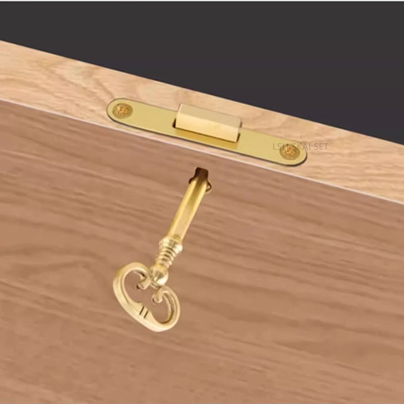 1PC Retro Brass Drawer Lock, O - Furniture Hardware Display 评论和价格